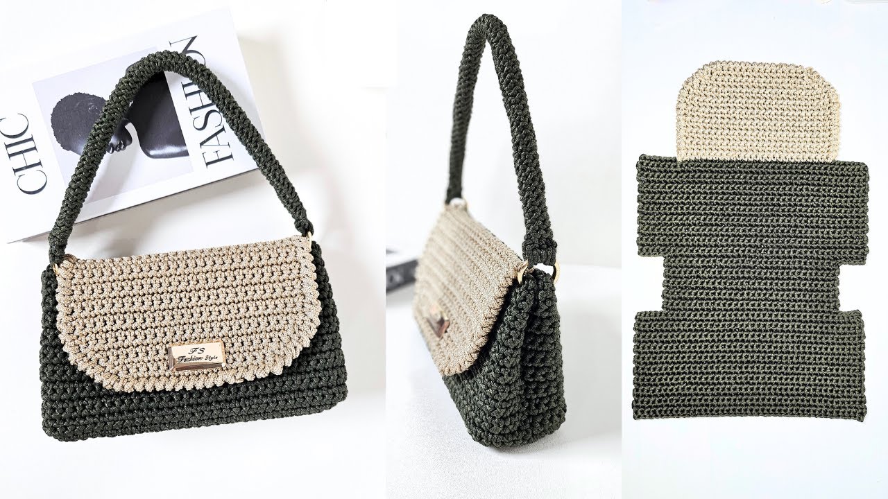Bolsa de Crochê Design Novo e Fácil | Passo a passo da Bolsa Brisa