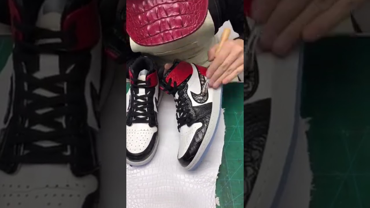 Genuine crocodile skin leather handmade Jordan sneakers shoes 