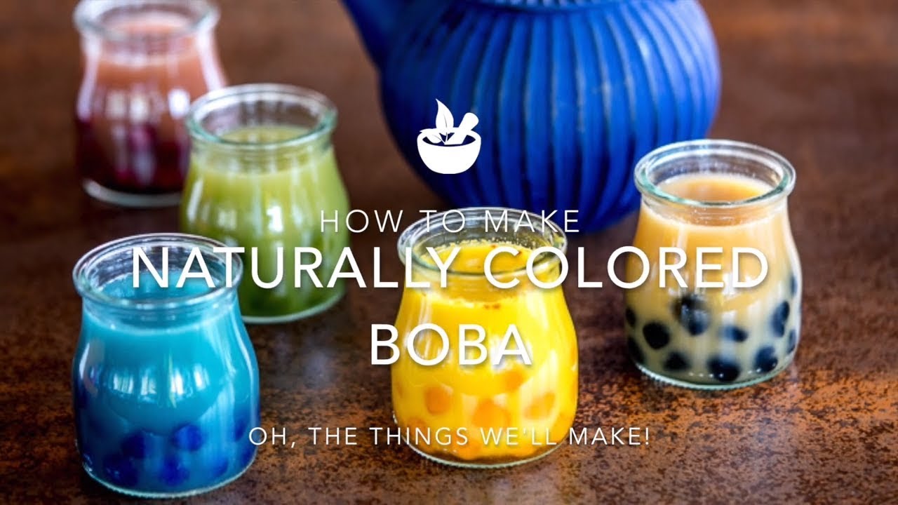 How to Make Naturally Colored Boba (Black Tapioca Pearls and other Colors)