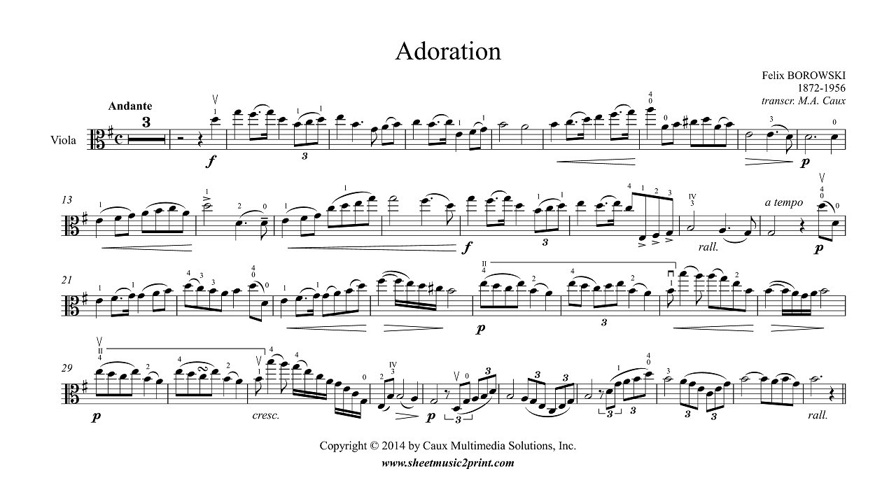 Borowski : Adoration - Viola