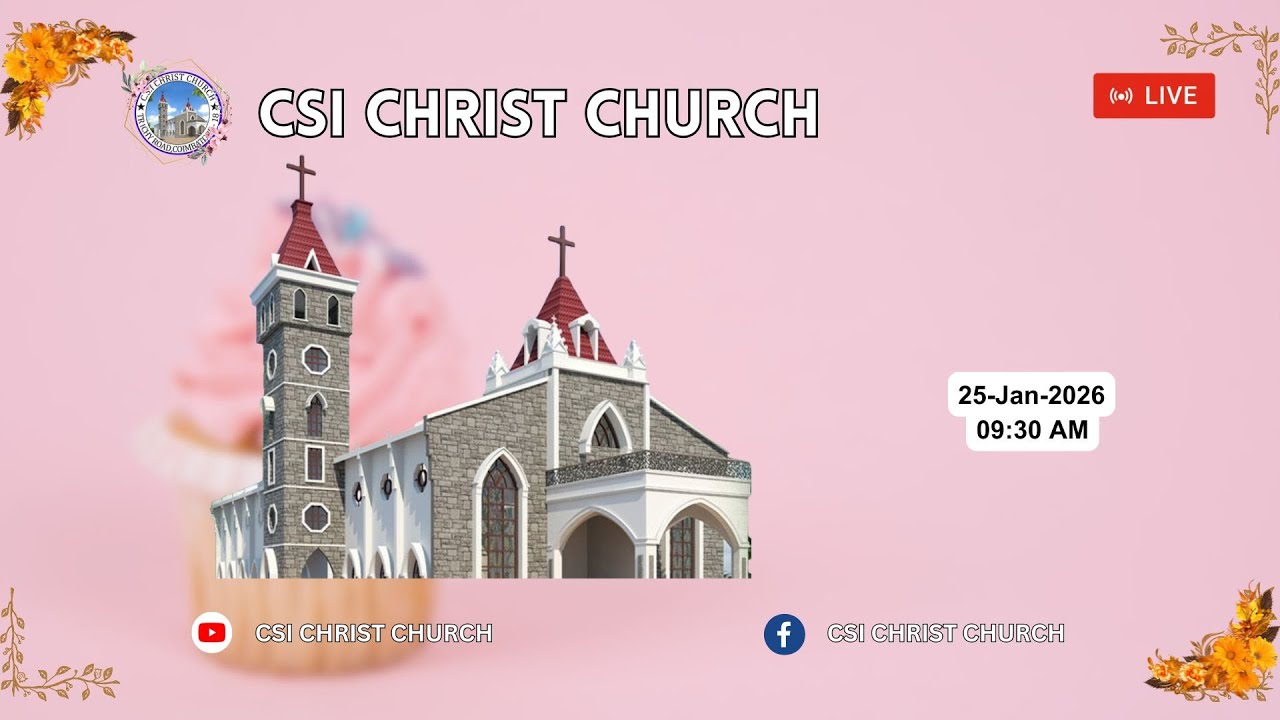 SUNDAY SERVICE 25-JAN-2026 | CSI CHRIST CHURCH COIMBATORE