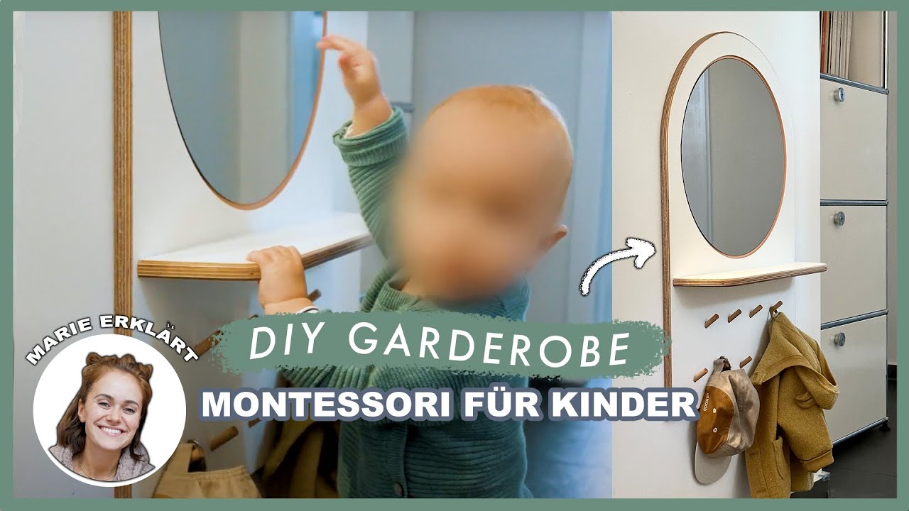 DIY Garderobe für Kinder - Montessori Möbel selber bauen - Meine Frau erklärt | EASY ALEX