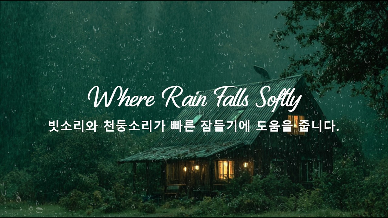 편안하게 잠들 수 있는 빗소리 | 휴식과 명상을 위한 빗소리