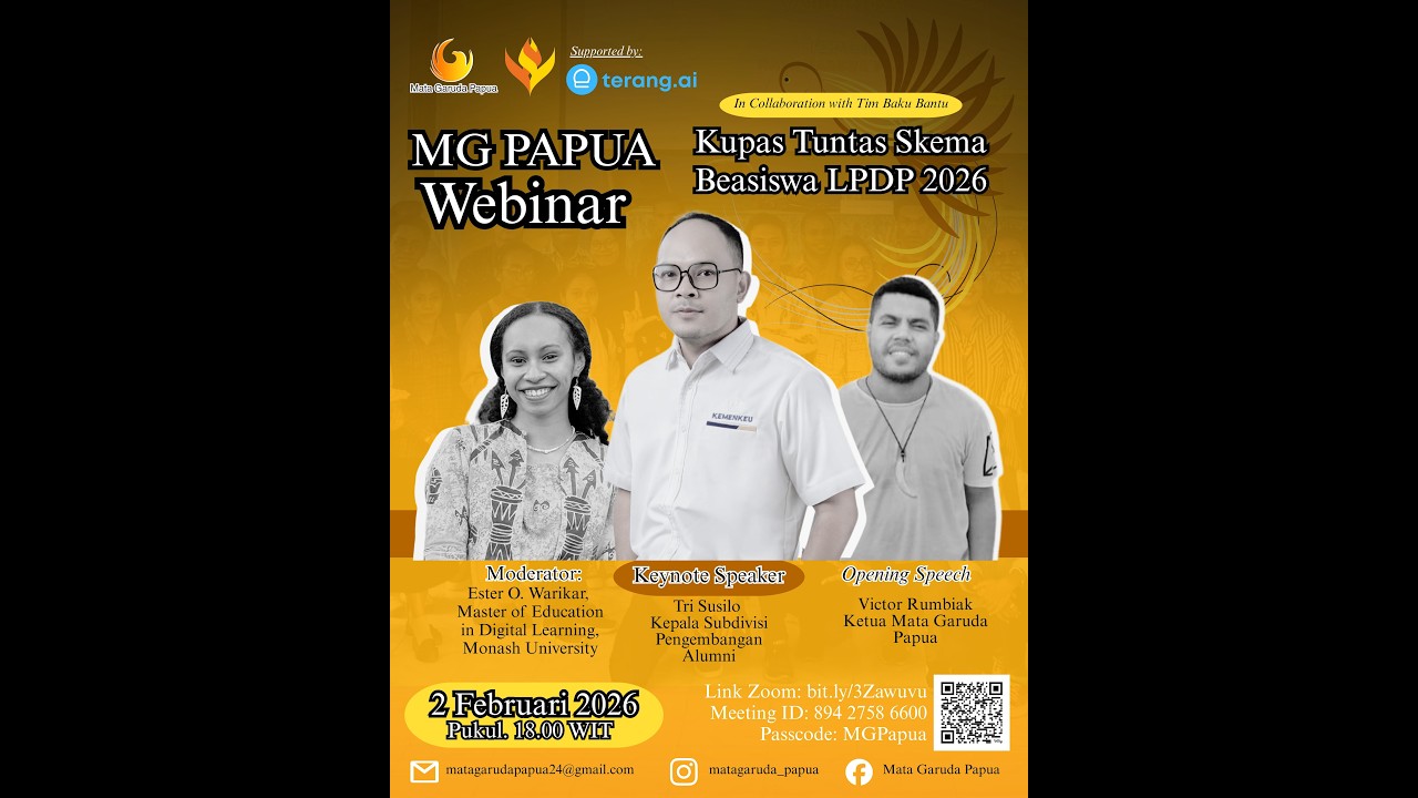 MG Papua Webinar: Kupas Tuntas Skema Beasiswa LPDP 2026