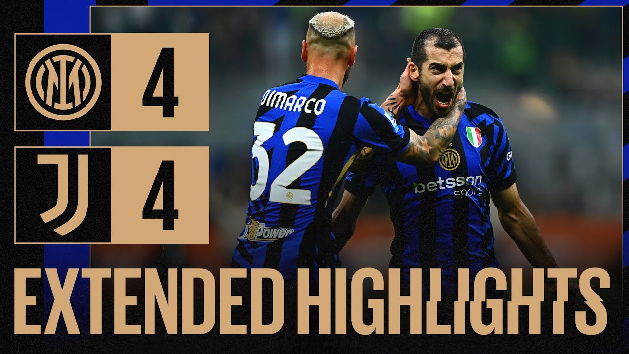 LE IMMAGINI DEL DERBY D'ITALIA ⚔️ | INTER 4-4 JUVENTUS | EXTENDED HIGHLIGHTS 📺⚫🔵