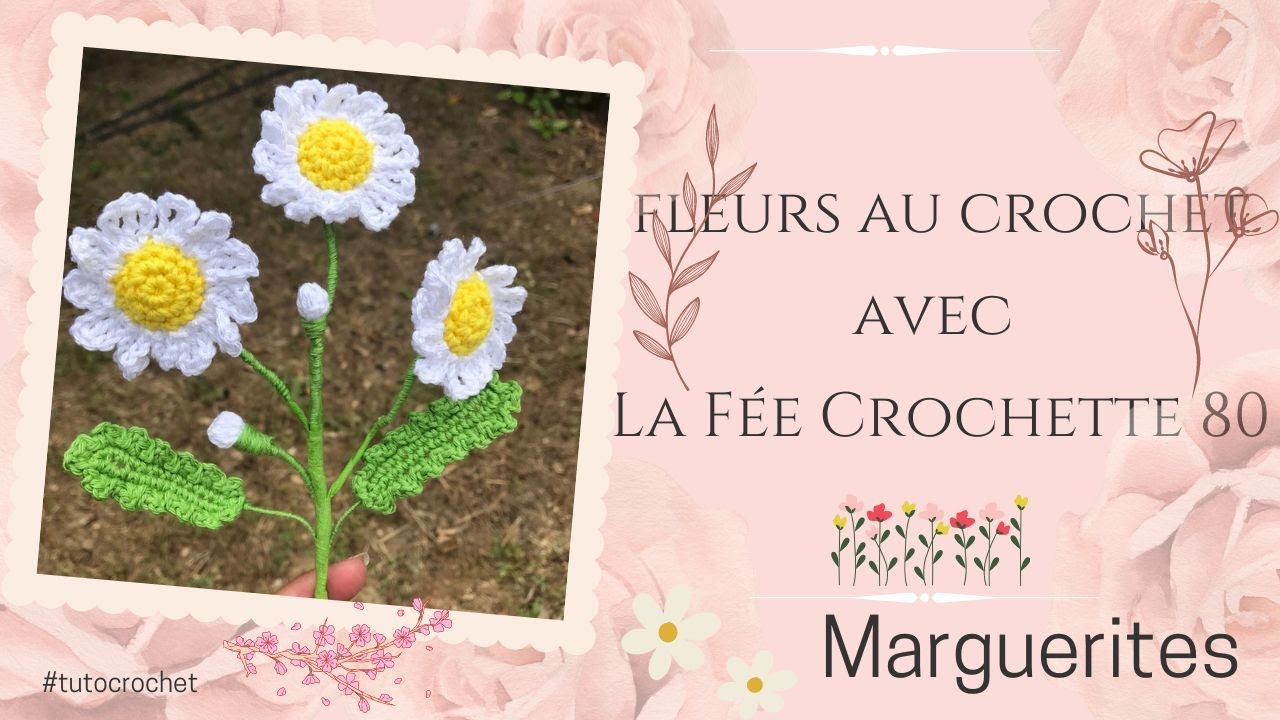 Fleurs au crochet : Marguerites