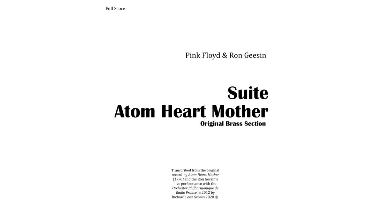 PINK FLOYD /// Atom Heart Mother Suite [brass score]