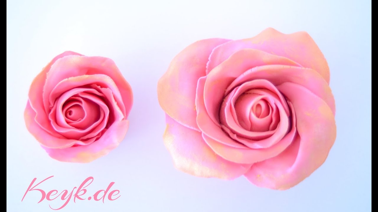 Schöne Rosen und Zuckerkleber  aus blütenpaste und fondant einfach selber machen
