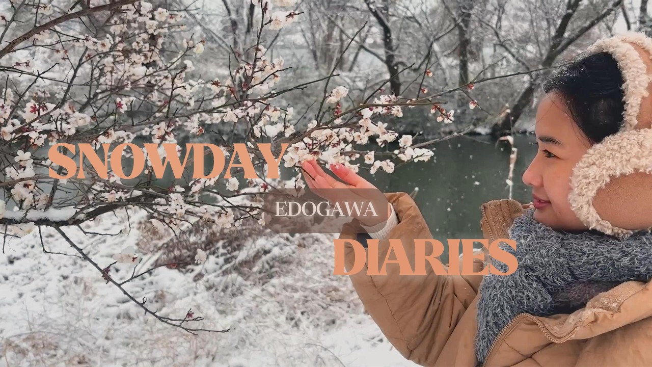 Snow day in Edogawa river