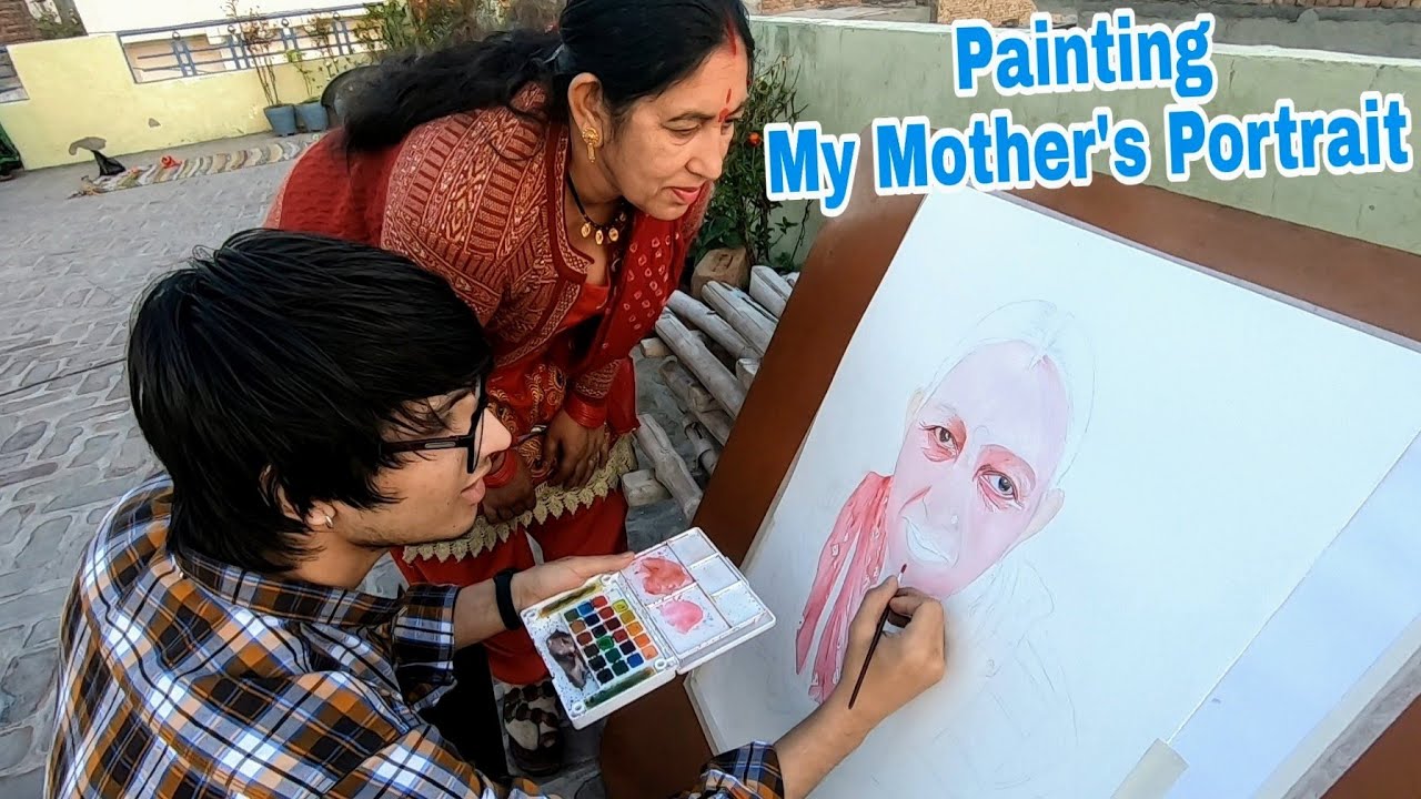 Painting My Mother's Portrait  ❤️