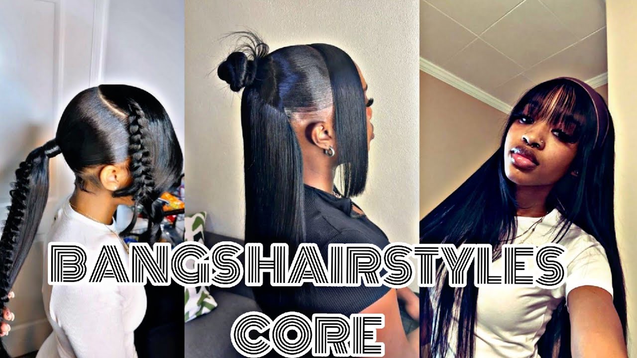 Прическа с челкой | KELS♡! | #blackgirltiktok #bangshairstyles
