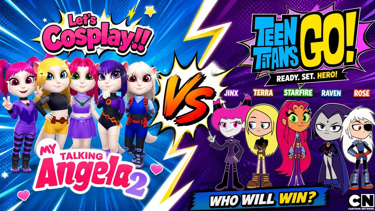 Teen Titans Go In Real Life? 😱 My Talking Angela 2 Cosplay Challenge!