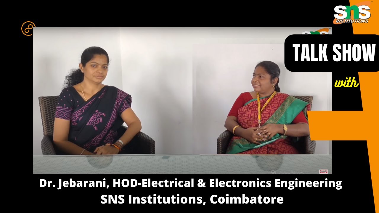 Talk Show with Dr. Jebarani, HOD-Electrical & Electronics Engineering | SNS Institutions, Coimbatore