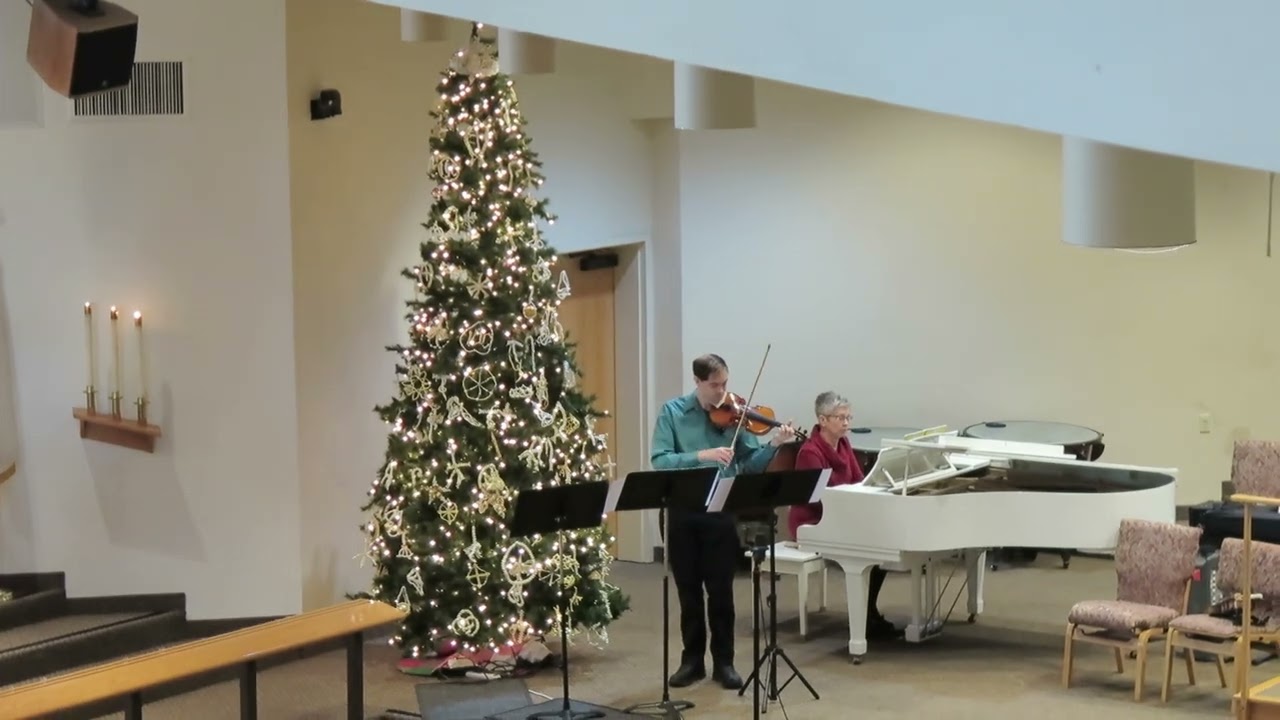 The Prayer violin-piano duet, Christopher Schwinger & Christine Vogelsang, Christmas Day 2022