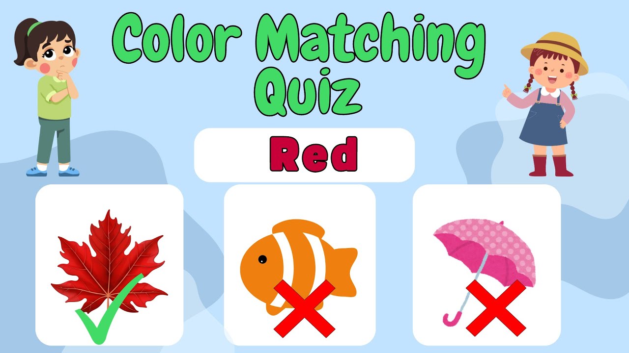 Color Matching Quiz Game for Kids | Guess the Color with Image | Quiz Time | Color Game