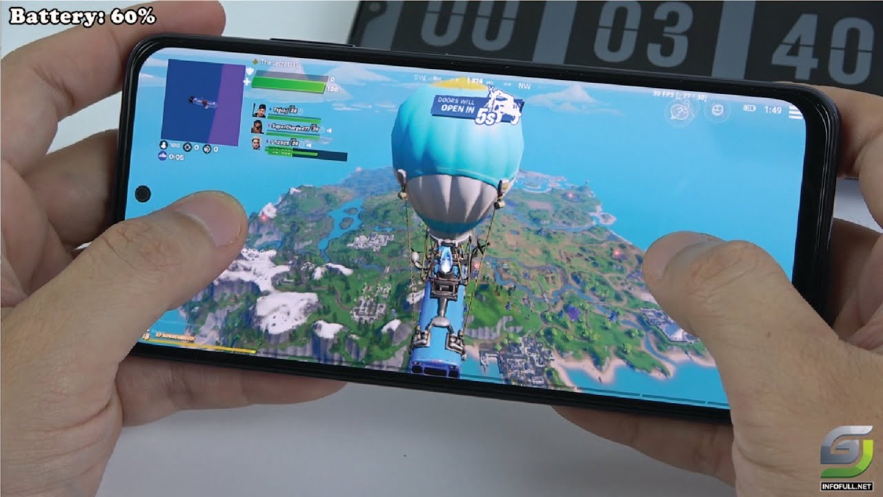 Redmi Note 10 test game Fortnite Mobile Chapter 2 Season 7