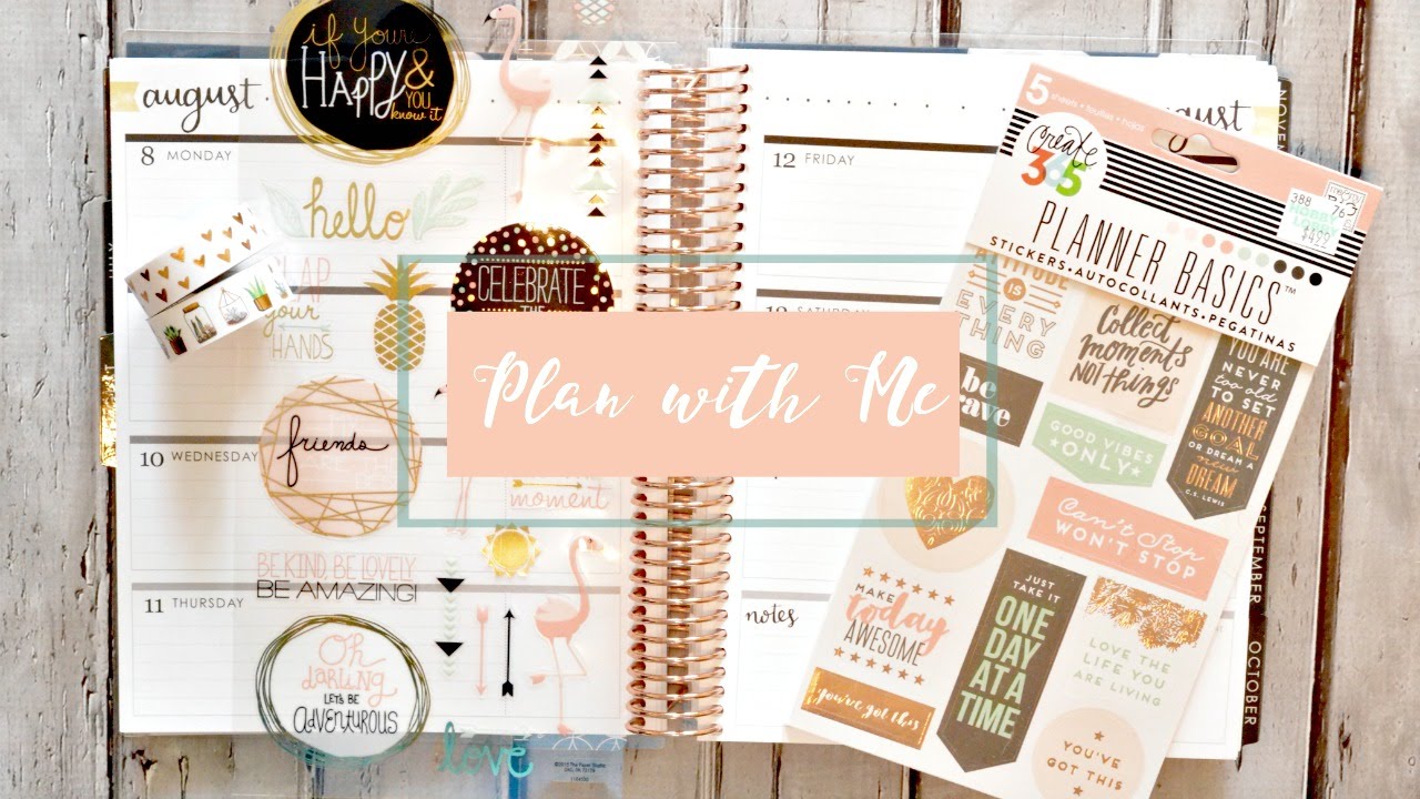 Plan with Me // Rose Gold and Mint