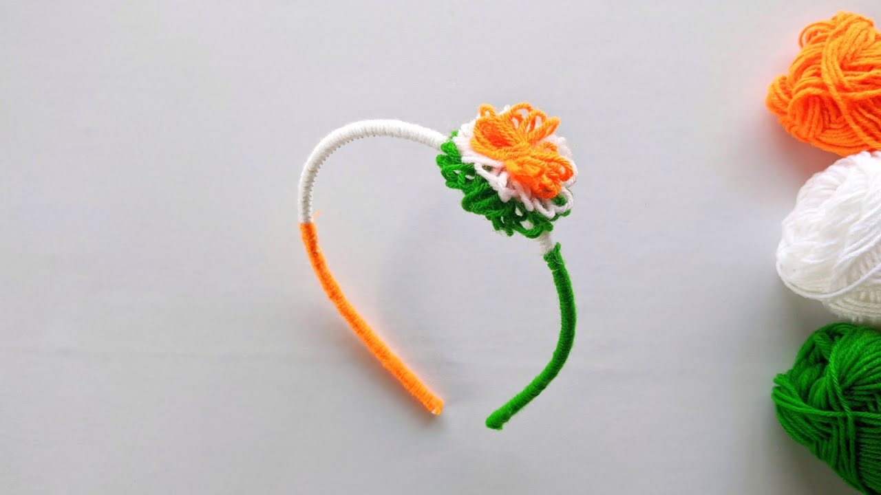 DIY Tricolour Flower Headband | DIY Republic Day Craft Ideas | Dinesh Arts