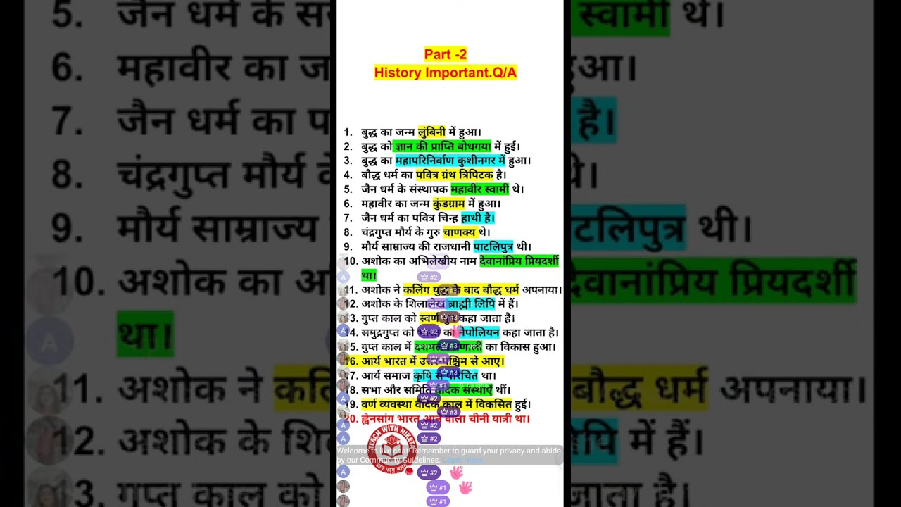 History MCQ 1-20 || प्राचीन भारत ।। Part -2 / #SSCExam #railway #taechingexam # Uptet2026 #TWN