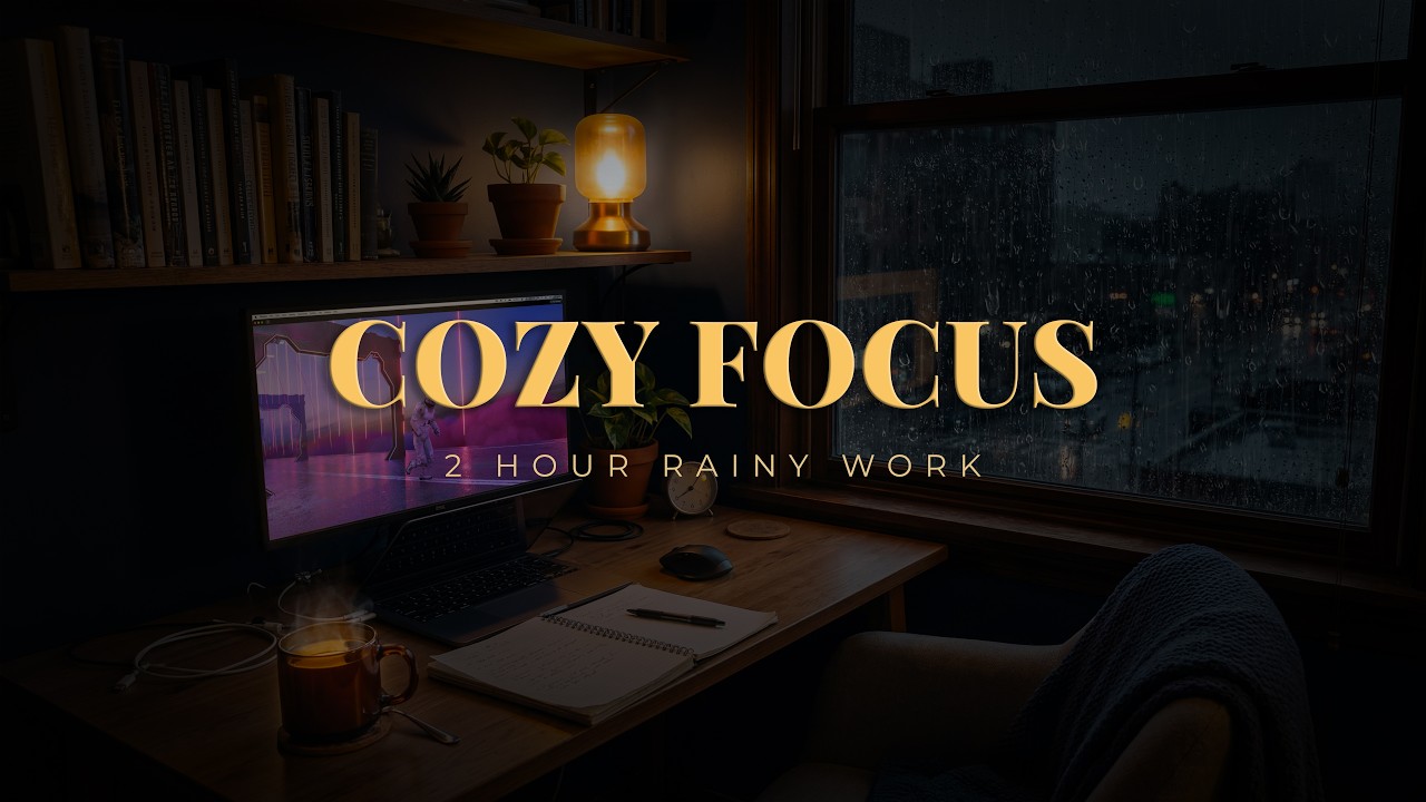 Rainy City Apartment for Study and Focus | 2 Hour Work Session