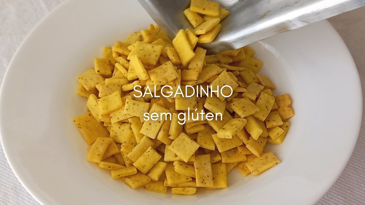 SALGADINHO SEM GLÚTEN E SEM LEITE | Sabor lemon pepper | Feito no forno