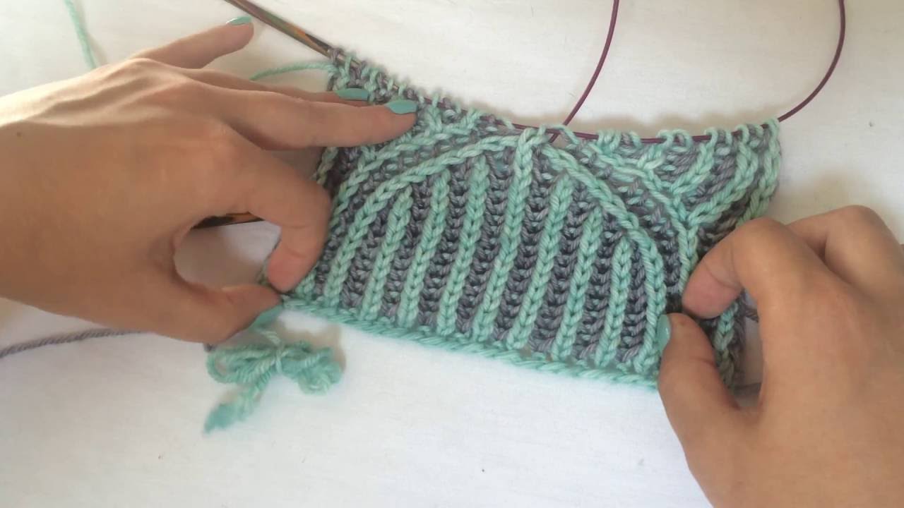 Strick-Tutorial: Grundbegriffe des zweifarbigen Patent