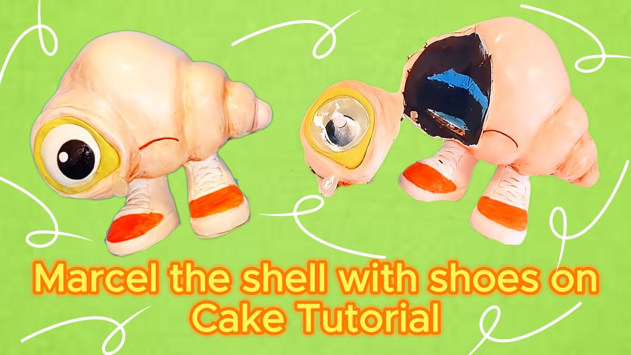 Marcel the Shell with Shoes on Cake Tutorial. | Sculpted Cake