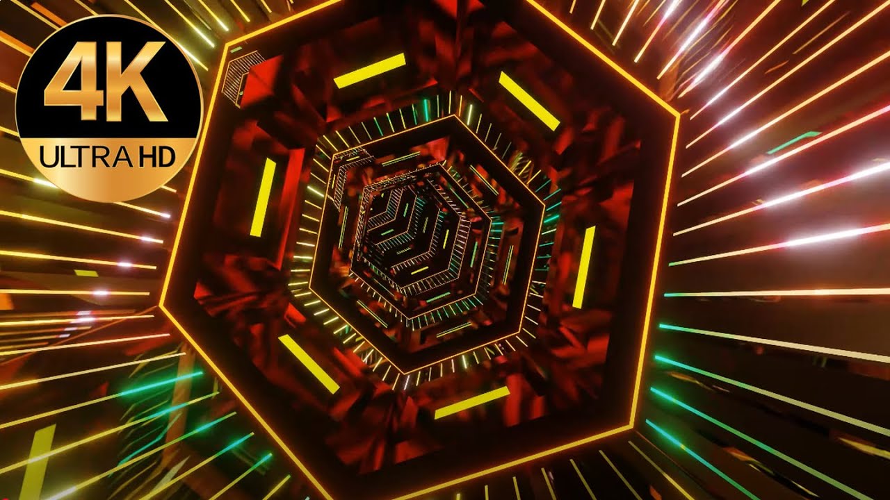 12 Hour 4k OLED Hexagon Multi Metallic Mind Relaxing Meditation Abstract TV Video Background