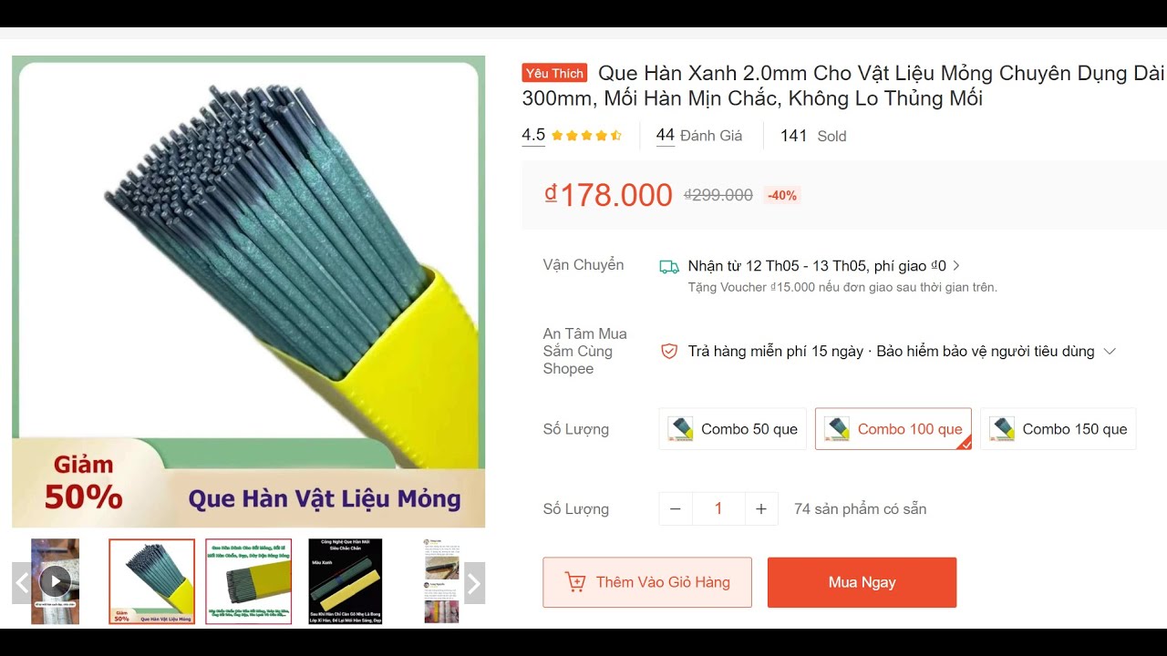 Thử que h&agrave;n 2.0mm nội địa trung chuy&ecirc;n h&agrave;n sắt mỏng. C&oacute; như quảng c&aacute;o ?