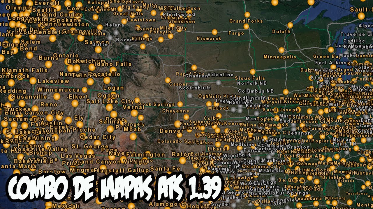 Combo de Mapas ATS 1.39 (México, Canadream, Coast to Coast,Grand Canyon, Midwest, Alaska y +).