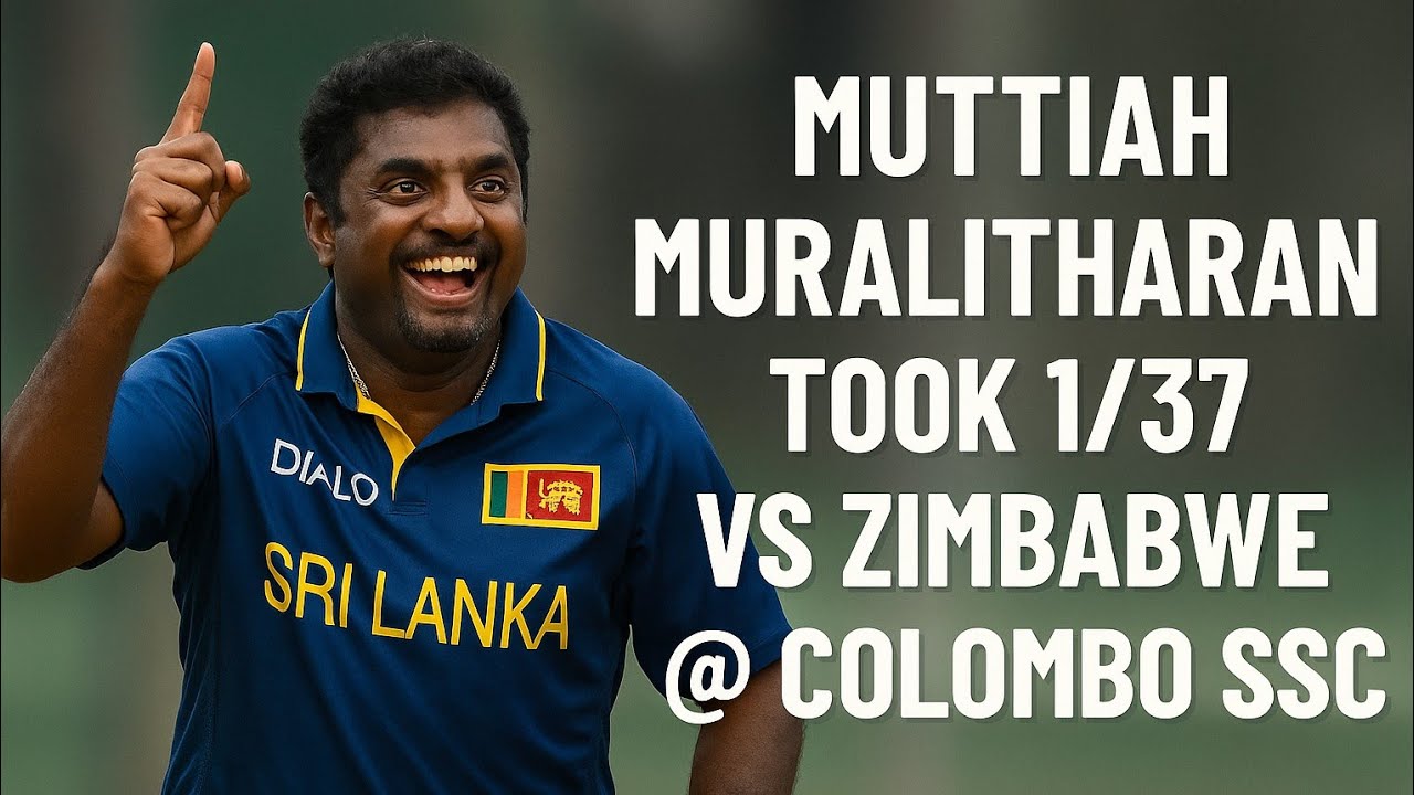 MUTTIAH MURALITHARAN| 1/37 VS ZIMBABWE @ COLOMBO SSC IN 1996
