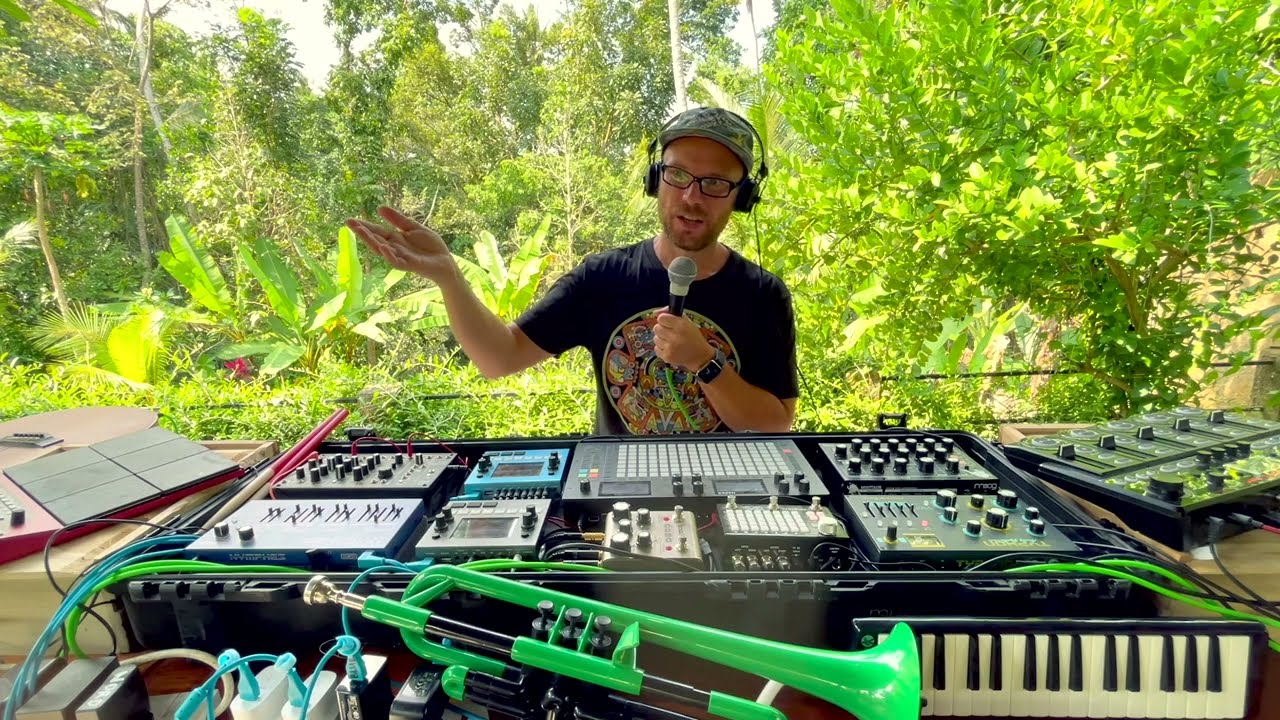 Connecting electronic music hardware for live performance and production, inspiration for artists