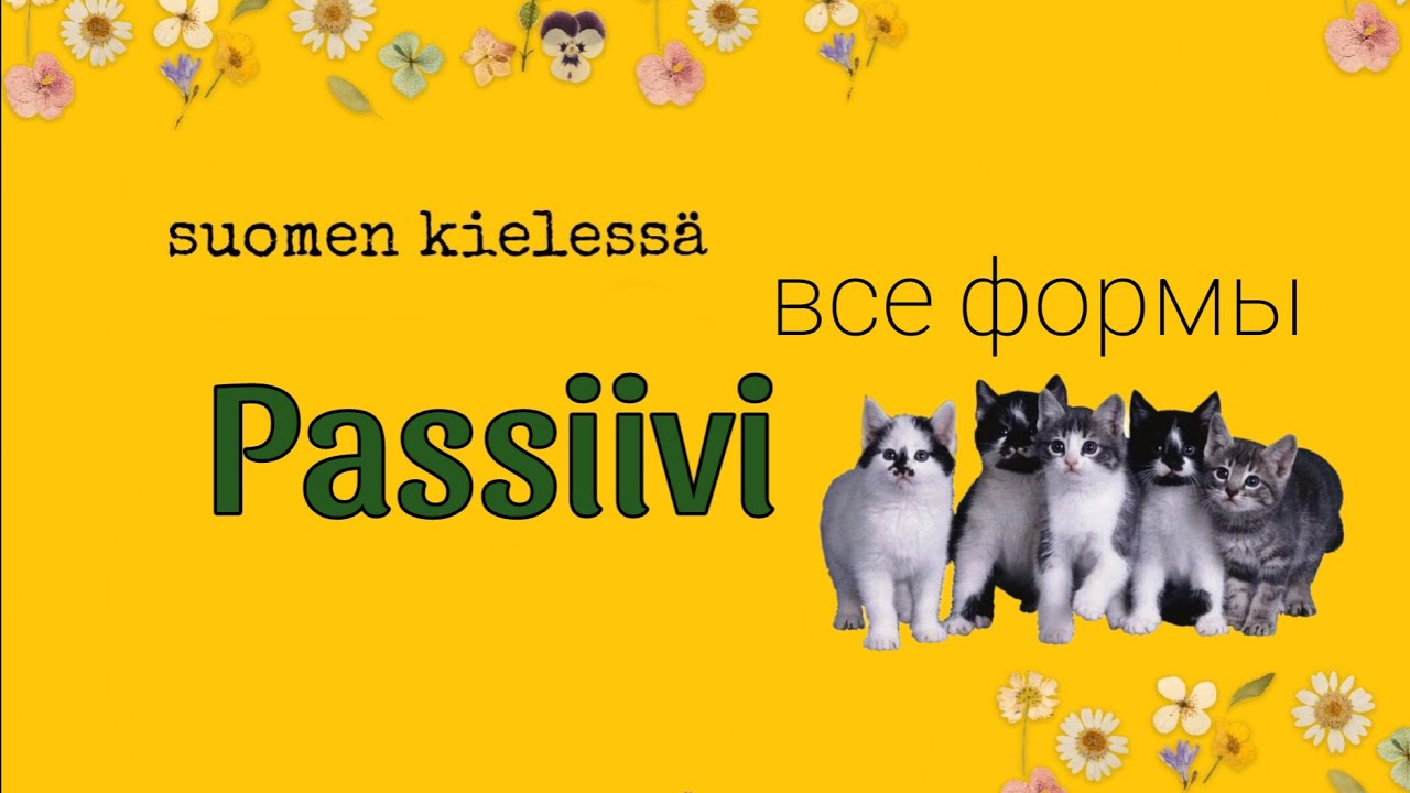Passiivi словообразование