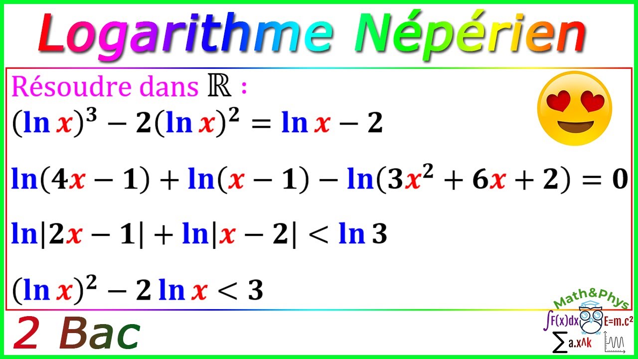 Logarithme Népérien - Résoudre une équation - 2 Bac - [Exercice 25]