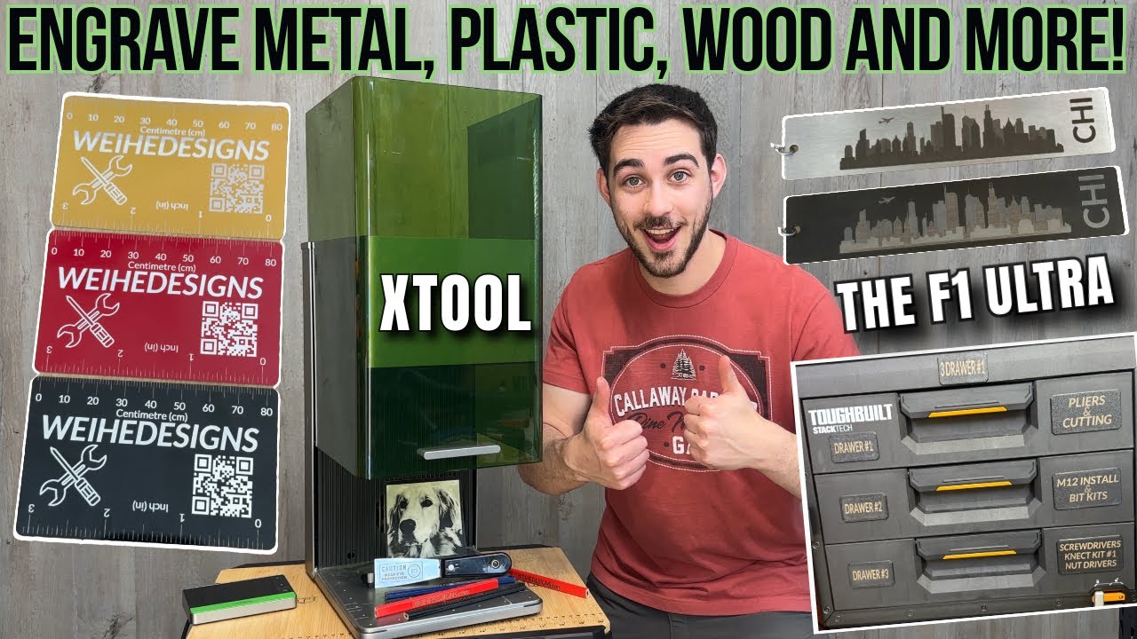 XTOOL F1 Ultra 20W Diode & 20W Fiber Laser - Great for Small Businesses or Schools!