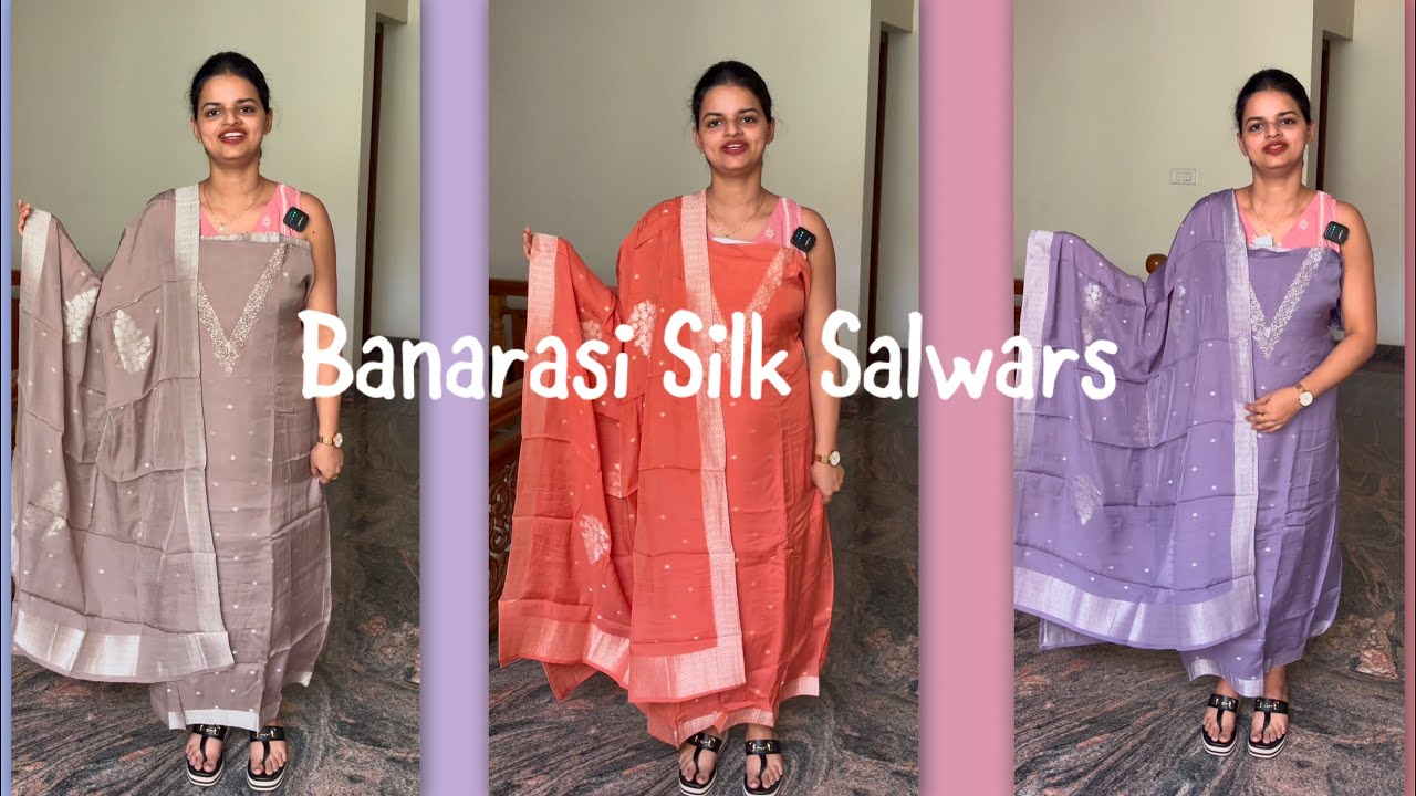 EPI 429|UNIQUE BANARASI SILK SALWARS|PARTY-WEAR#banarasisilk #trending #dressmaterials @curatedvault