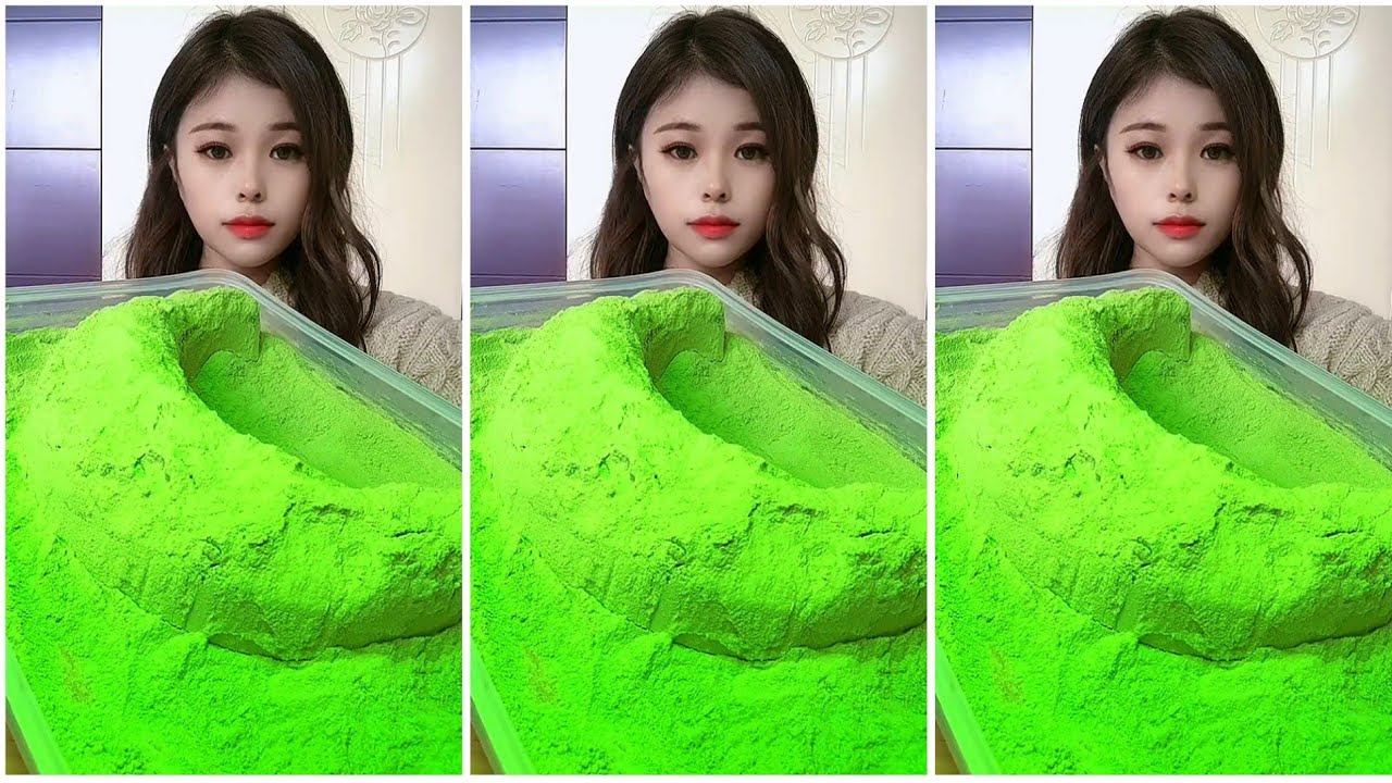 ASMR FOAM ICE EATING | MATCHA ICE EATING | RELAX VIDEO
