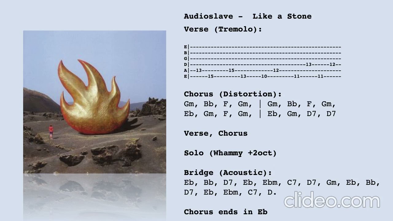 Like a Stone by Audioslave || Guitar Backing Track