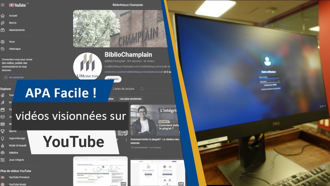 APA facile : vidéo YouTube