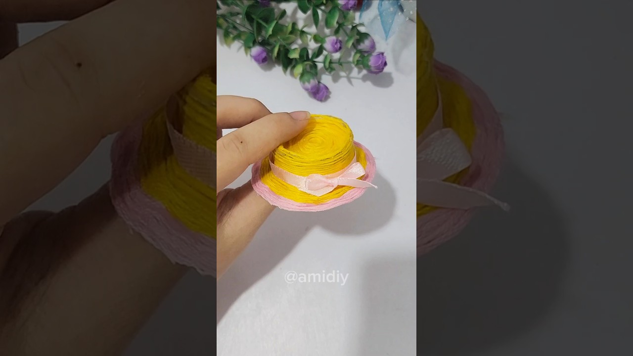 Diy chiếc n&oacute;n mini #diy #amidiy #handmade #gapgiay #thucong #craft #papercraft