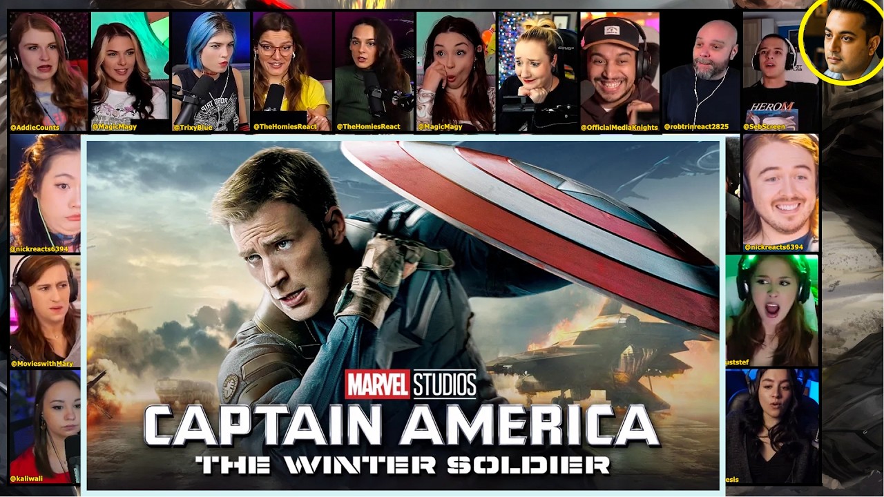 🔥24 People🔥FIRST TIME WATCHING Captain America : The Winter Soldier 2014 REACTION MASHUP.