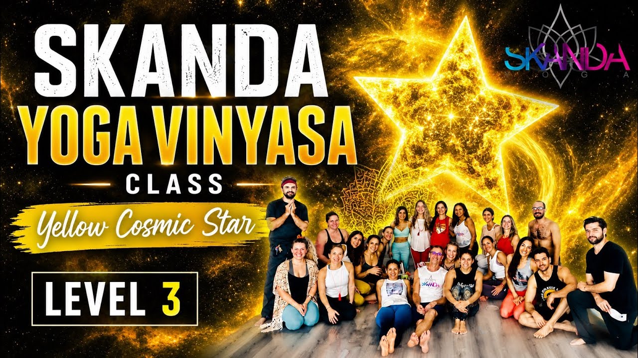 Skanda Yoga Vinyasa Group Class Advanced - Yellow Cosmic Star