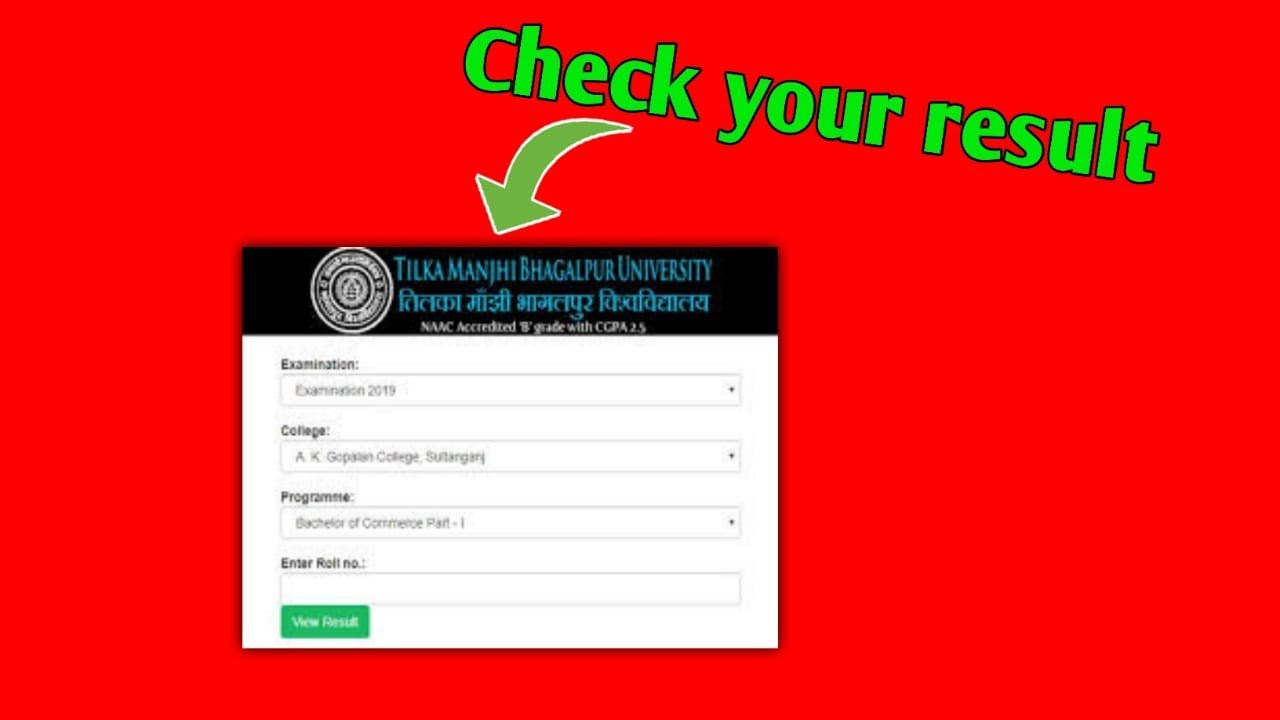 TMBU B.Sc Part 1 result jari (ऐसे देखें aur डाउनलोड करे।)