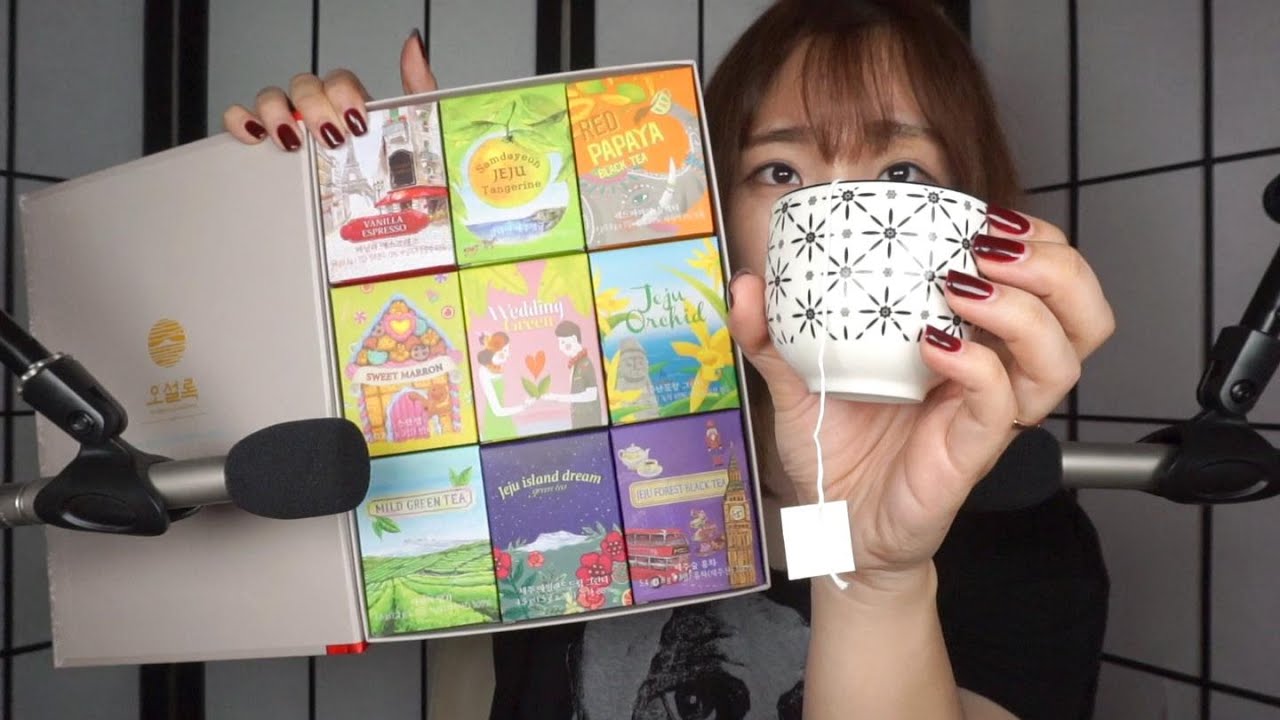 [미니유 한국어 ASMR] 오설록 시크릿티 박스 개봉│Tea Box Tapping│Scratching│Korean ASMR