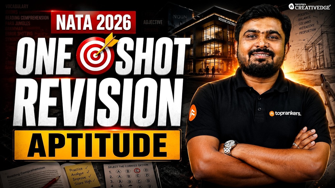 NATA 2026 One Shot Revision 🔥 | Aptitude Marathon | Creative Edge