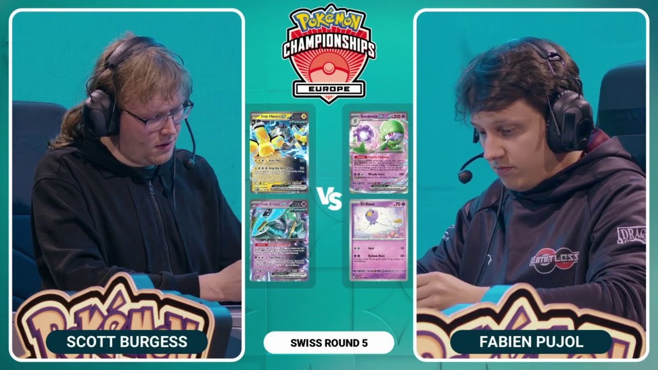 TCG Scott Burgess Vs Fabien Pujol - 2024 Pokémon Europe International Championships Swiss R5
