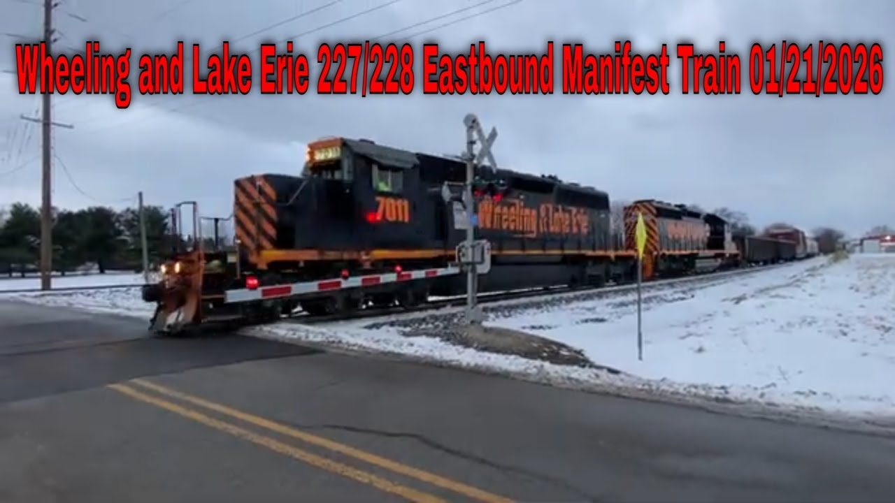 Wheeling and Lake Erie 227/228 Eastbound Manifest Train 01/21/2026