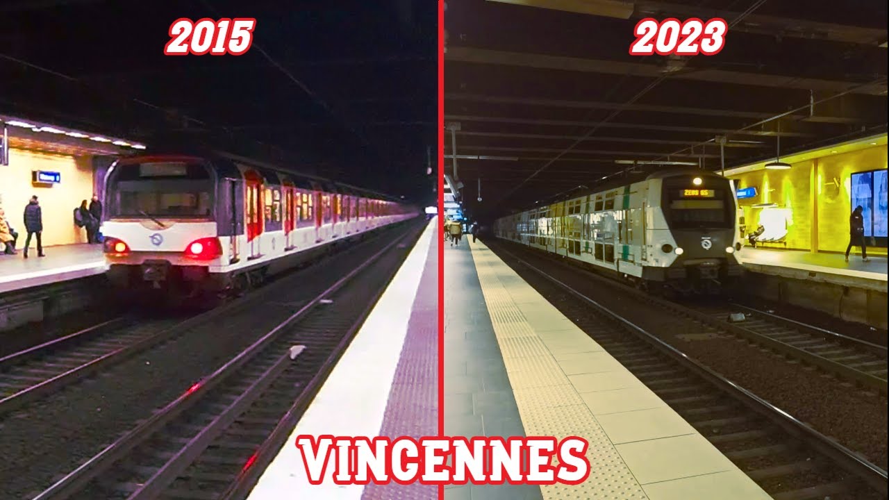 Станция Венсен : тогда и сейчас ( 2015 - 2023 ) RER Париж