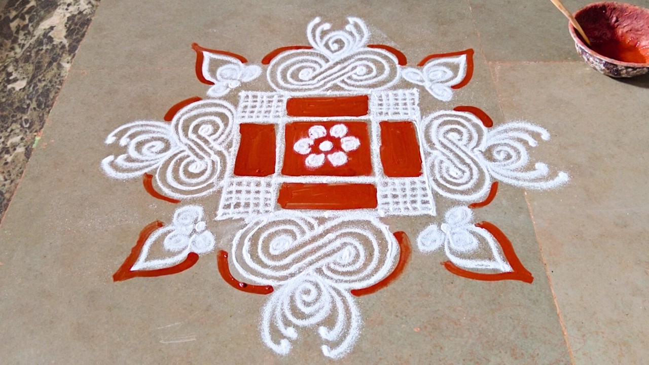 Maha shivaratri Padi Kolam with dots |  Easy Rangoli Muggulu | Maasi Matham kolam