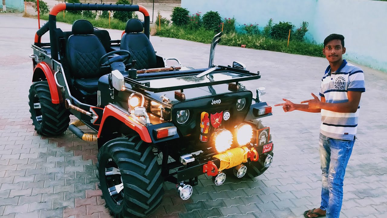 MODIFIED JEEPS | BLACK & ORANGE JEEP | RAVI JAIN MOTOR | FOR ORDER CONTACT @ 9817454996
